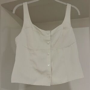 NWOT Abercrombie & Fitch Cream Button-Up Camisole
